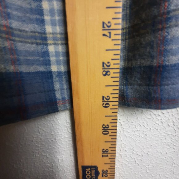 Vintage Pendleton Shirt Men Large Plaid 100% Virgin Wool Flannel Button Down USA - Picture 5 of 7